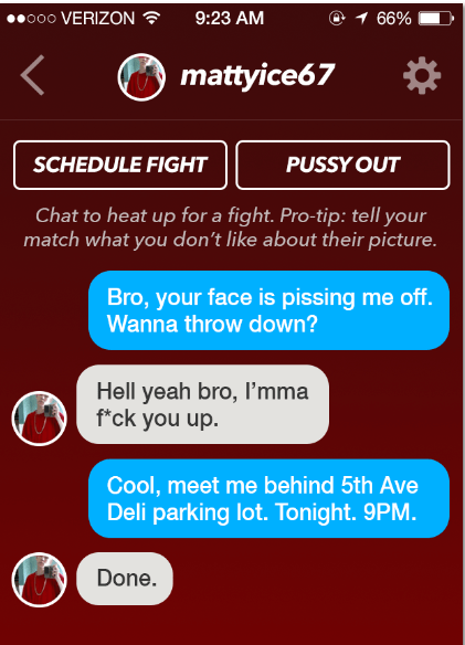 Tinder-esque RUMBLR app for Recreational Fights to Launch Soon
