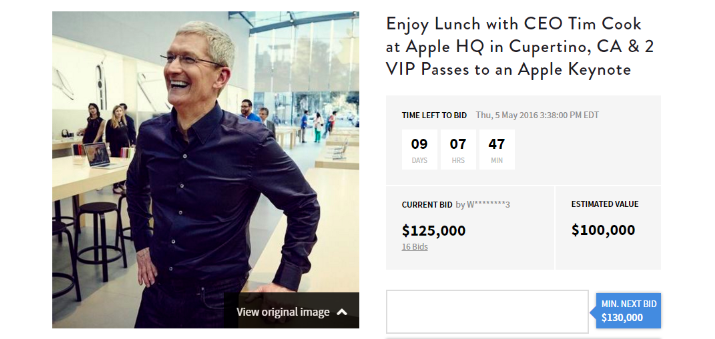 lunch with tim cook