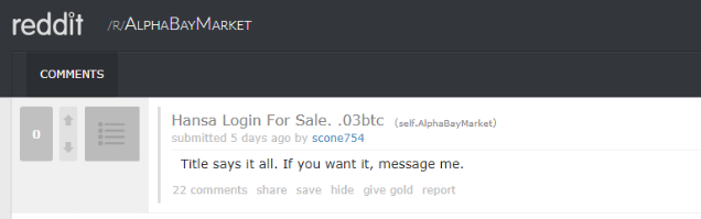 AlphaBay Market Accounts for sale