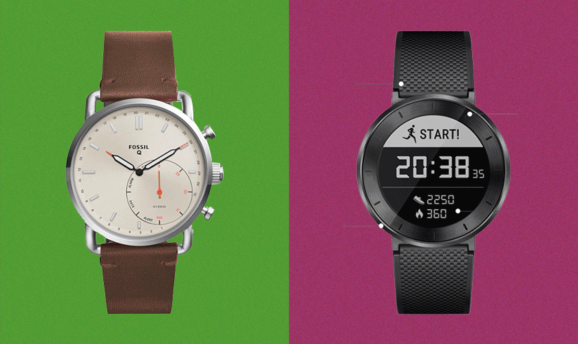 Image: (Left) Fossil Hybrid – $116; (Right) Huawei Fit Smart Fitness Watch - $129.99