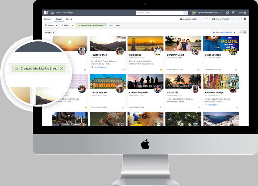 content creators Facebook