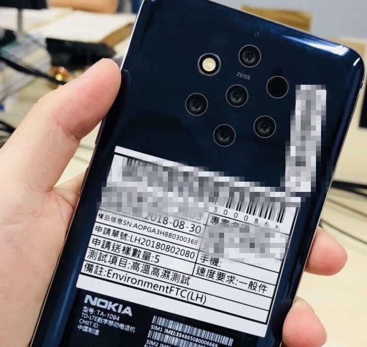 Nokia with 5 camera setup