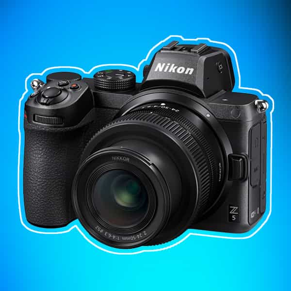 Nikon Z5 mirrorless camera smallest zoom lens