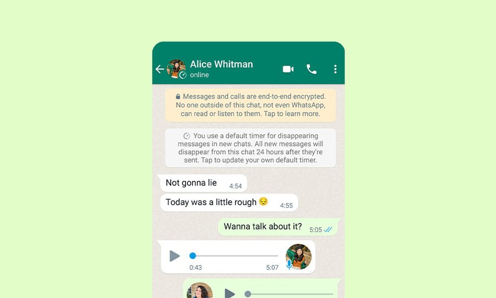 WhatsApp online status