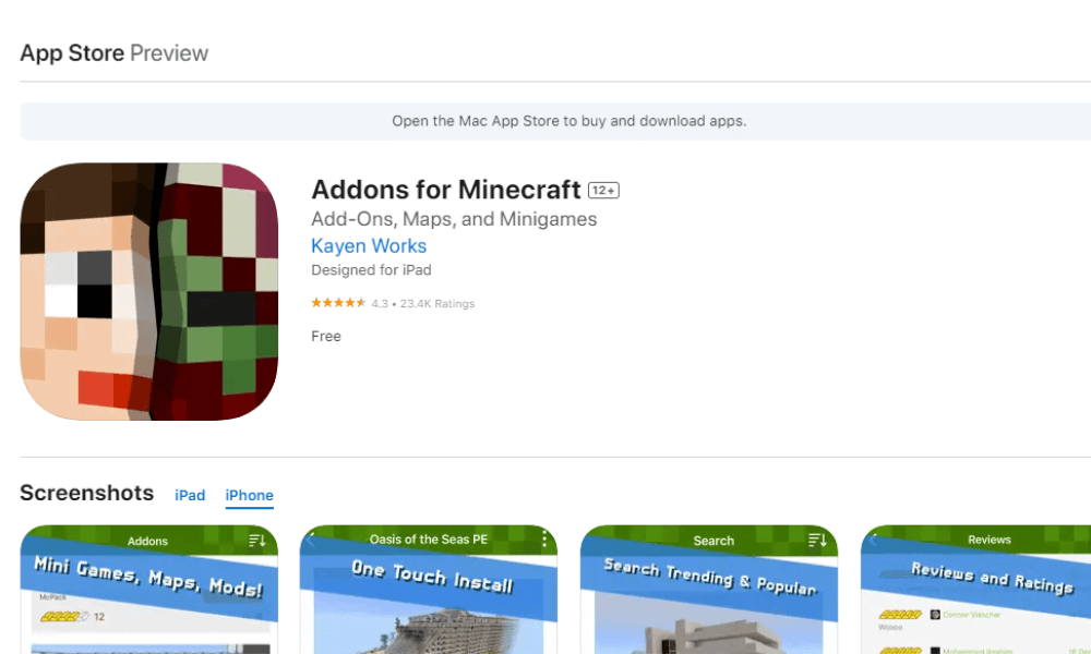 Addons for Minecraft
