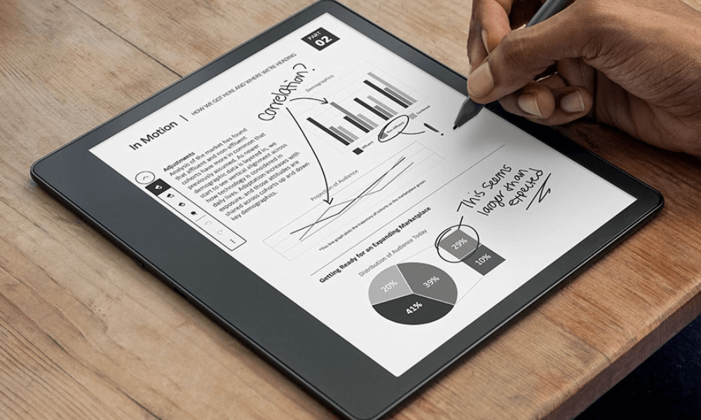 Kindle Scribe reading and writing tablet