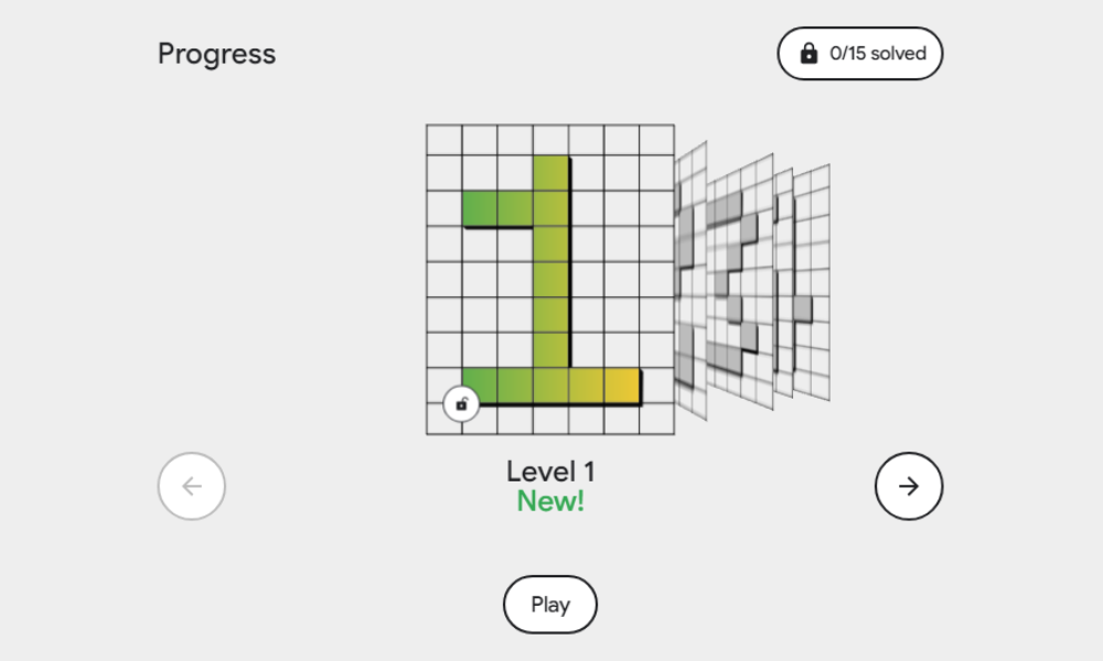 Image: Stage 1 of the new Google minigame
