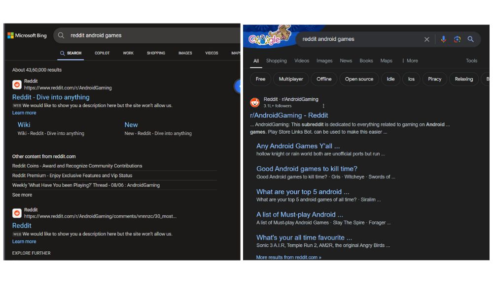 Reddit search engine ban