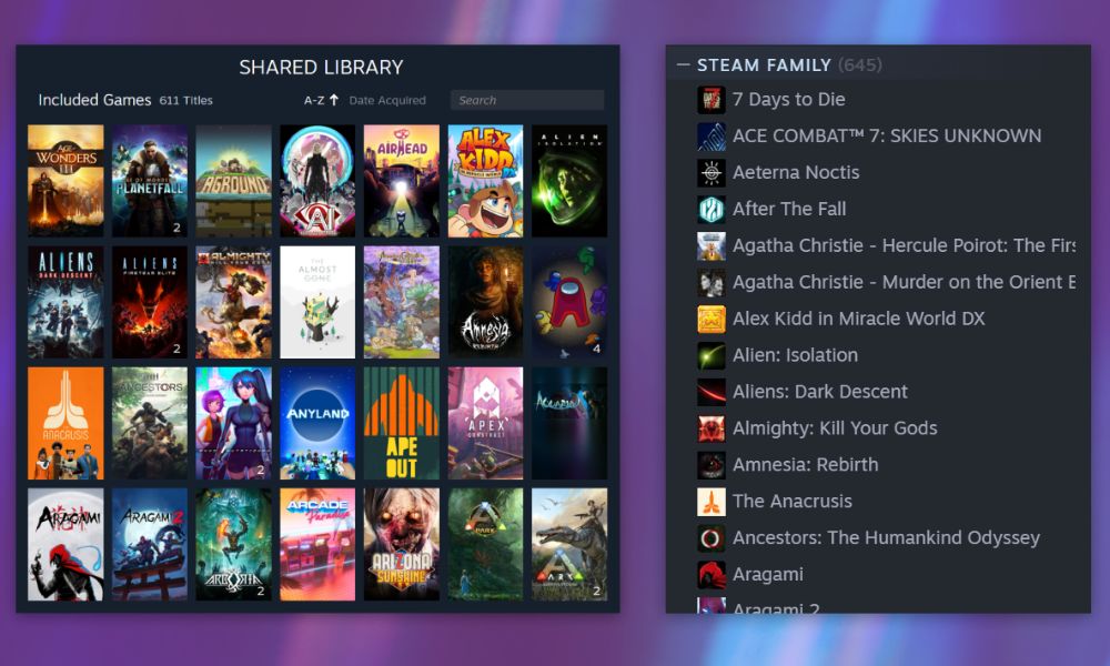 Steam Family sharing rules