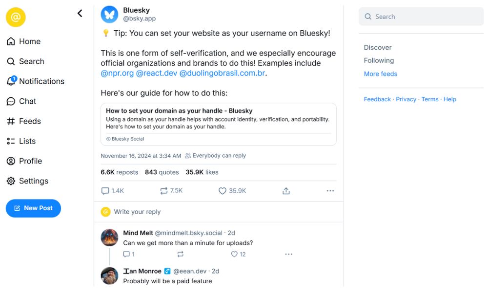 Bluesky platform growth