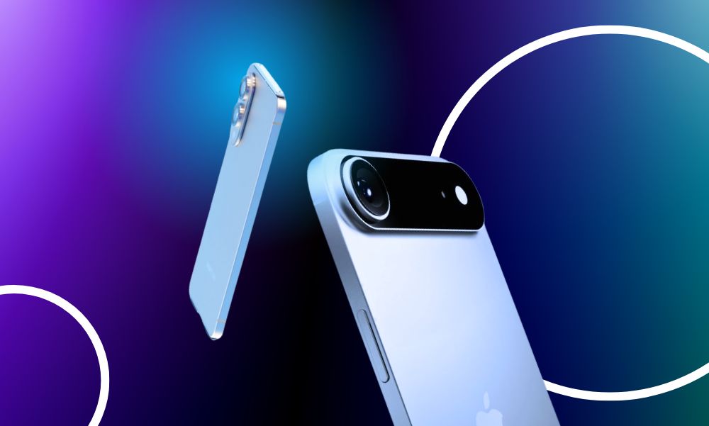 iPhone 17 Air with an ultra-thin profile and unique pill-shaped camera design.