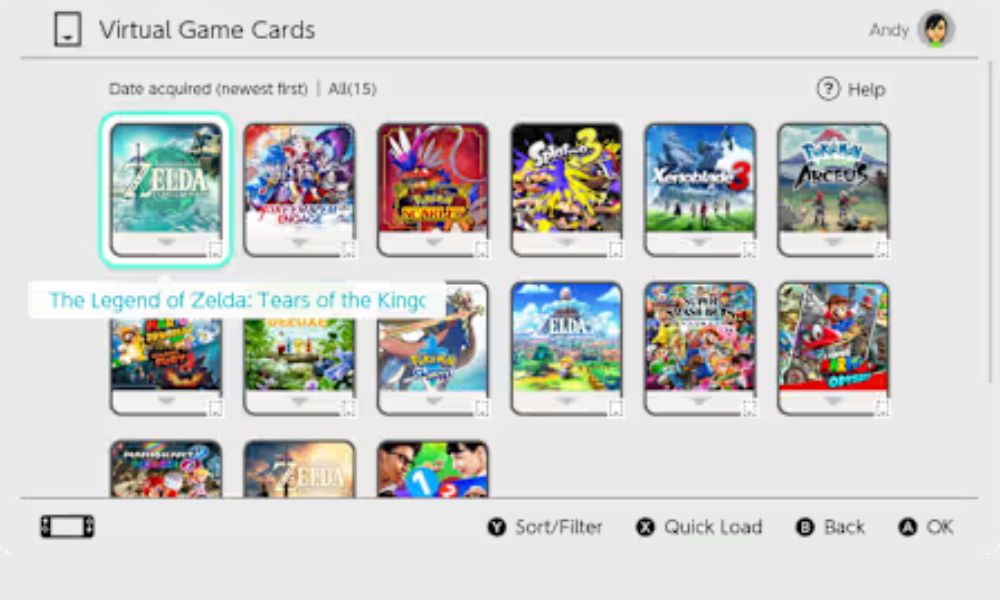 Nintendo Switch 2 virtual game cards
