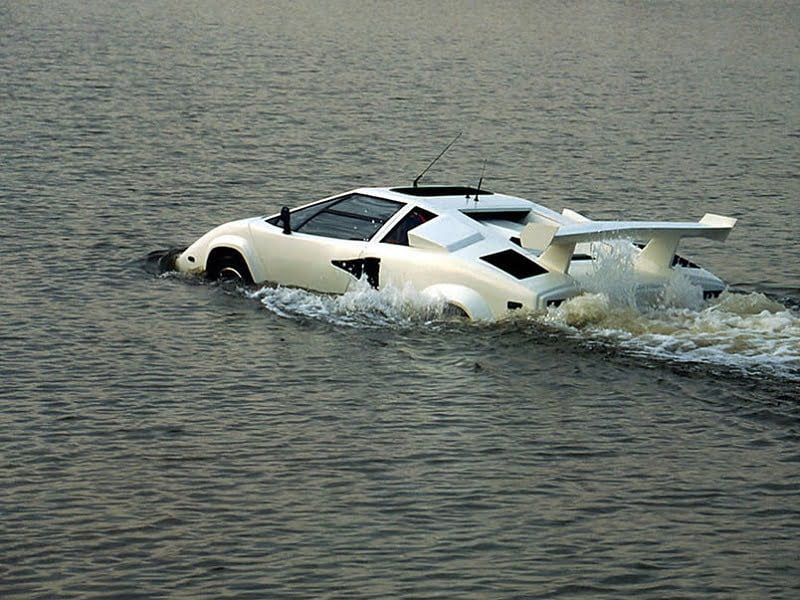 Ahoy! Here comes the Amphibious Lamborghini Countach from eBay!