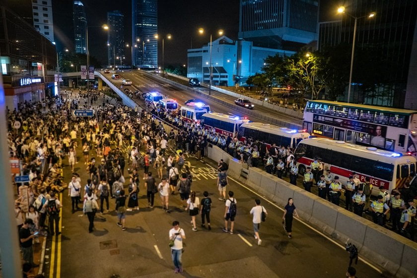 Hong Kong Protesters Use Laser To Dodge Facial Recognition Cameras