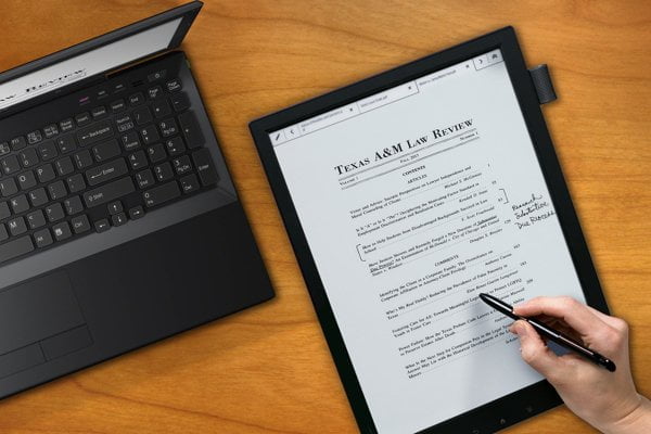 Make Notes while Reading your E-book with the Sony E Ink Tablet