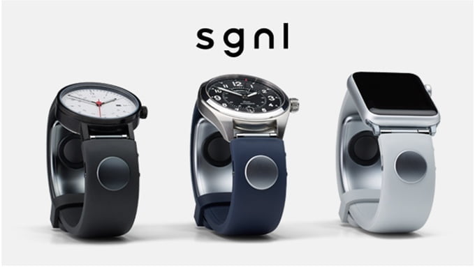 Call By Touching Your Fingertip To Your Ear With The Sgnl Smart Strap
